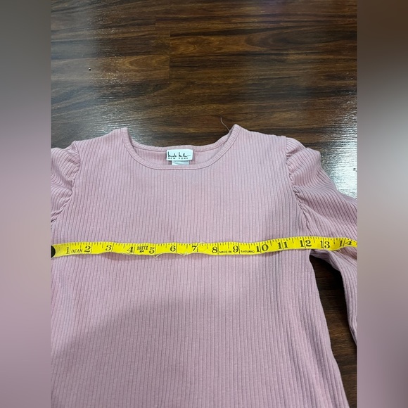 Nicole Miller Dusty Pink Ribbed Blouse - Picture 7 of 7